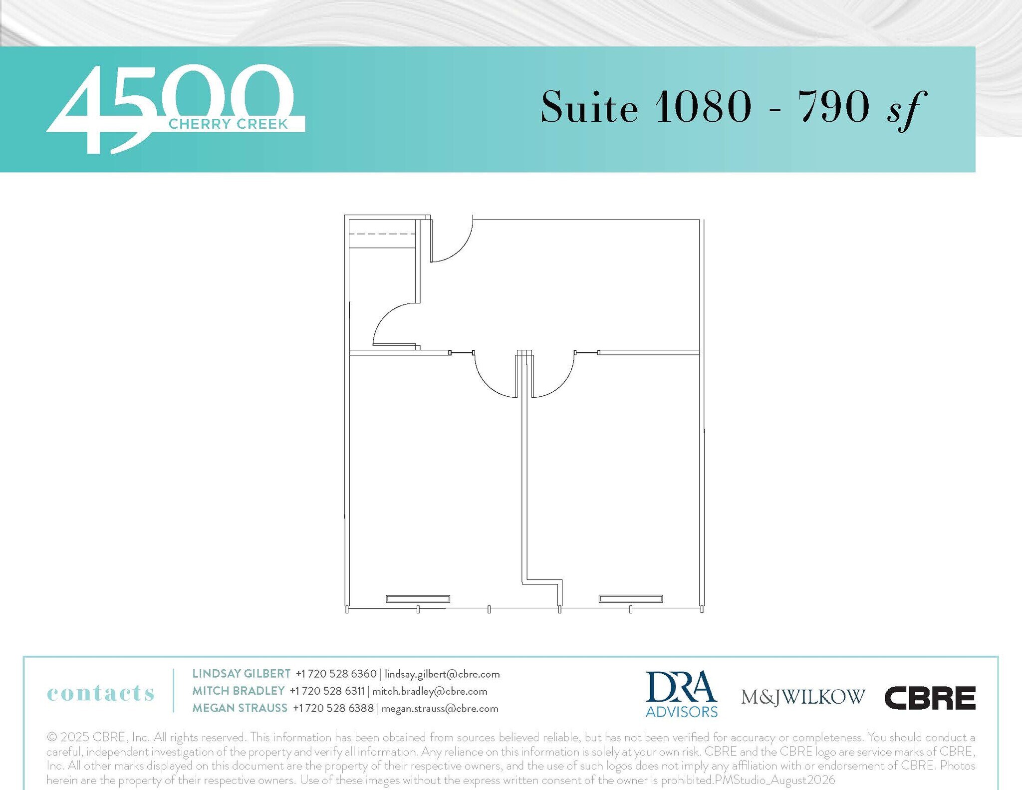 4500 S Cherry Creek Dr, Denver, CO à louer Plan d’étage– Image 1 sur 2