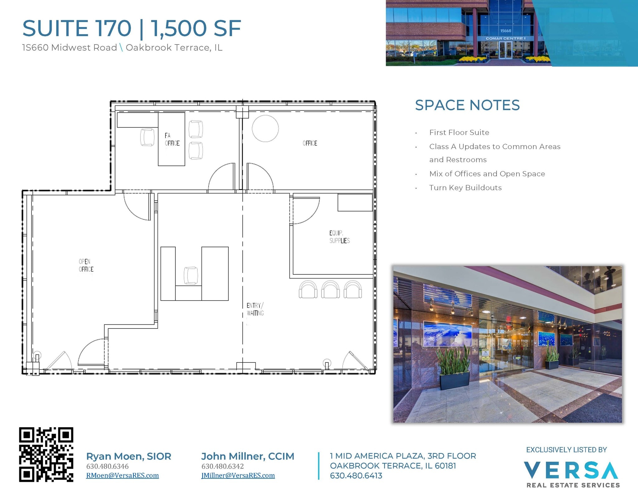 1S660 Midwest Rd, Oakbrook Terrace, IL à louer Plan d’étage– Image 1 sur 1
