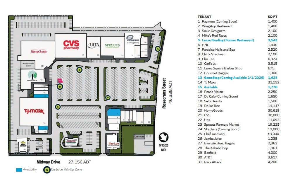 3305-3381 Rosecrans St, San Diego, CA à louer Plan de site– Image 1 sur 1