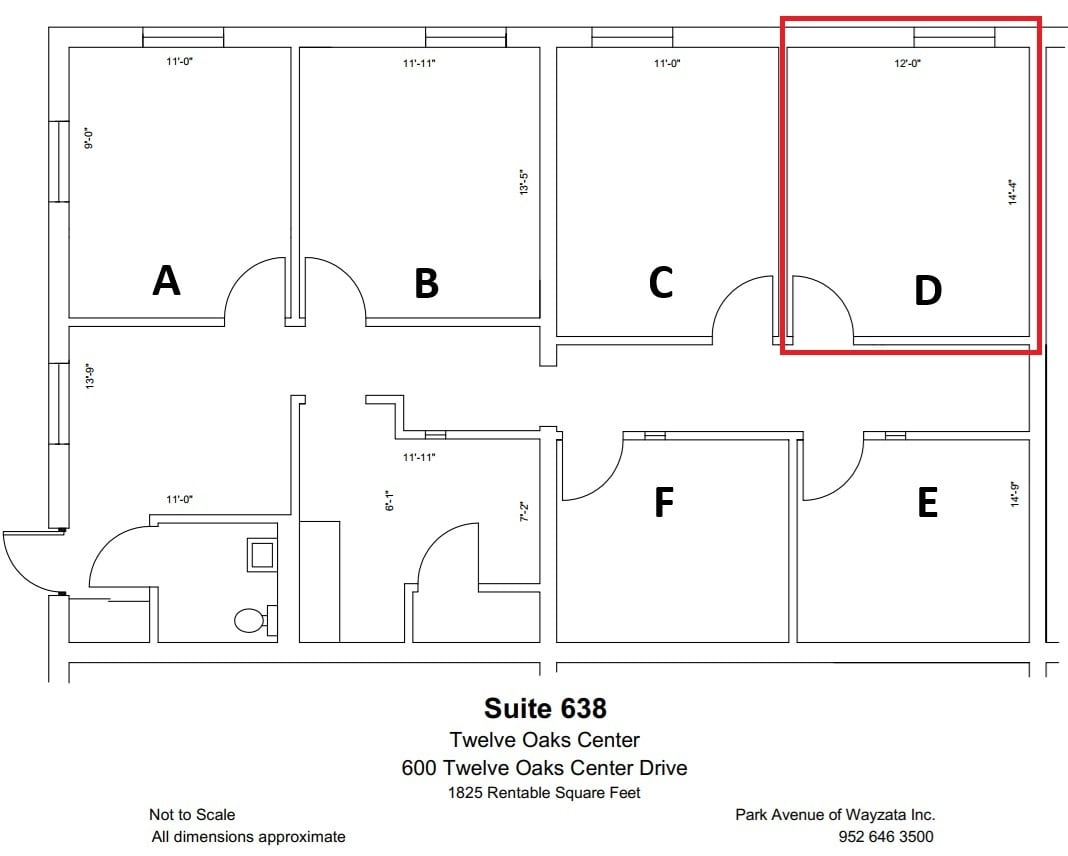 600 Twelve Oaks Center Dr, Wayzata, MN à louer Plan d’étage– Image 1 sur 1