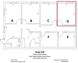 600 Twelve Oaks Center Dr, Wayzata, MN à louer Plan d’étage– Image 1 sur 1