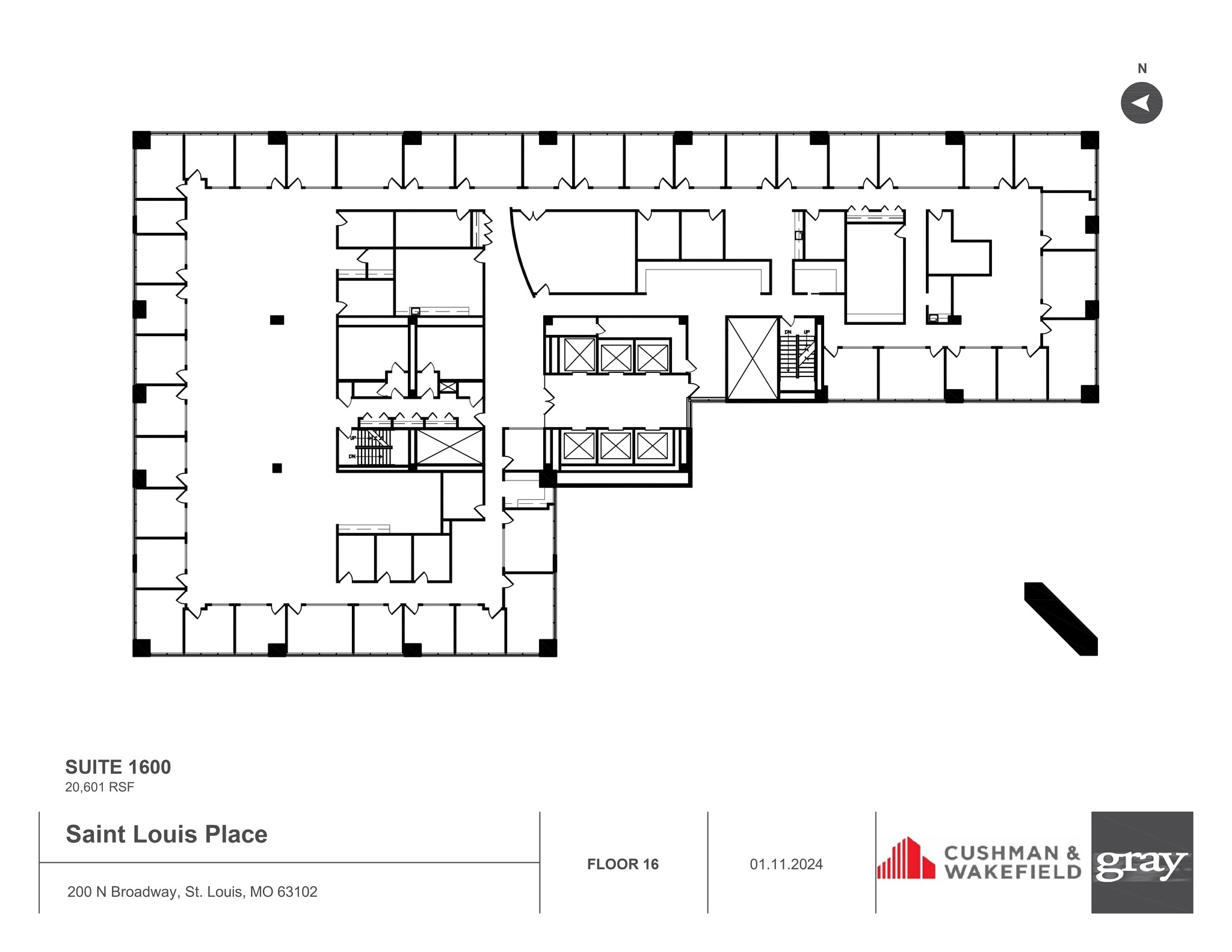 200 N Broadway, Saint Louis, MO à louer Plan de site– Image 1 sur 1
