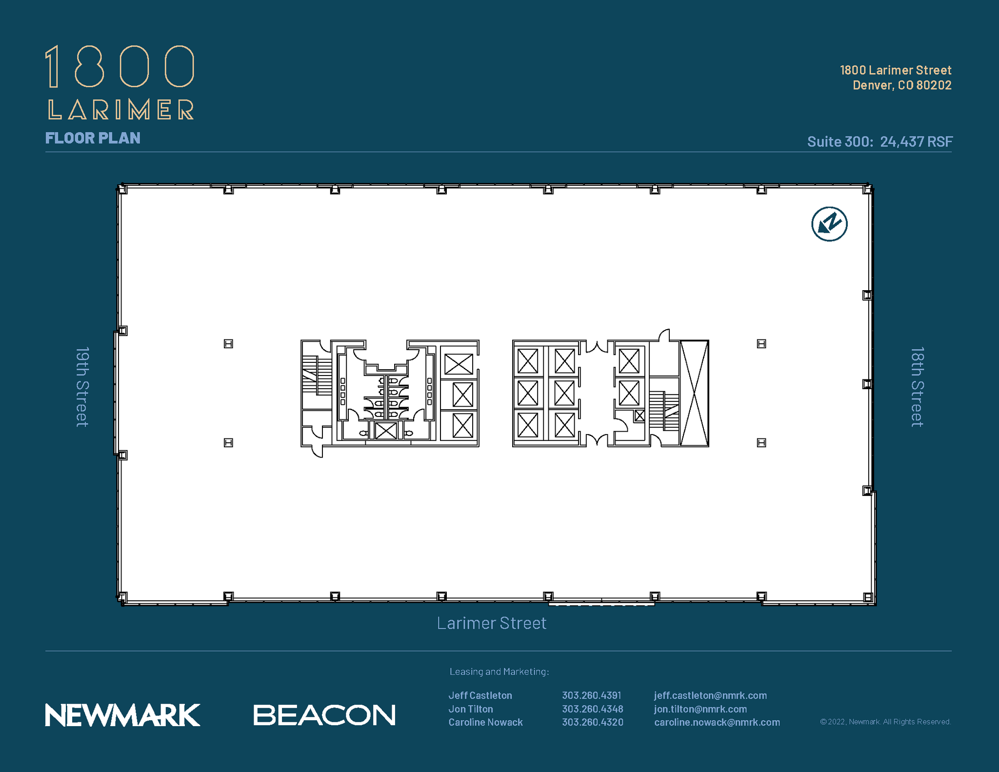 1800 Larimer St, Denver, CO à louer Plan d’étage– Image 1 sur 1