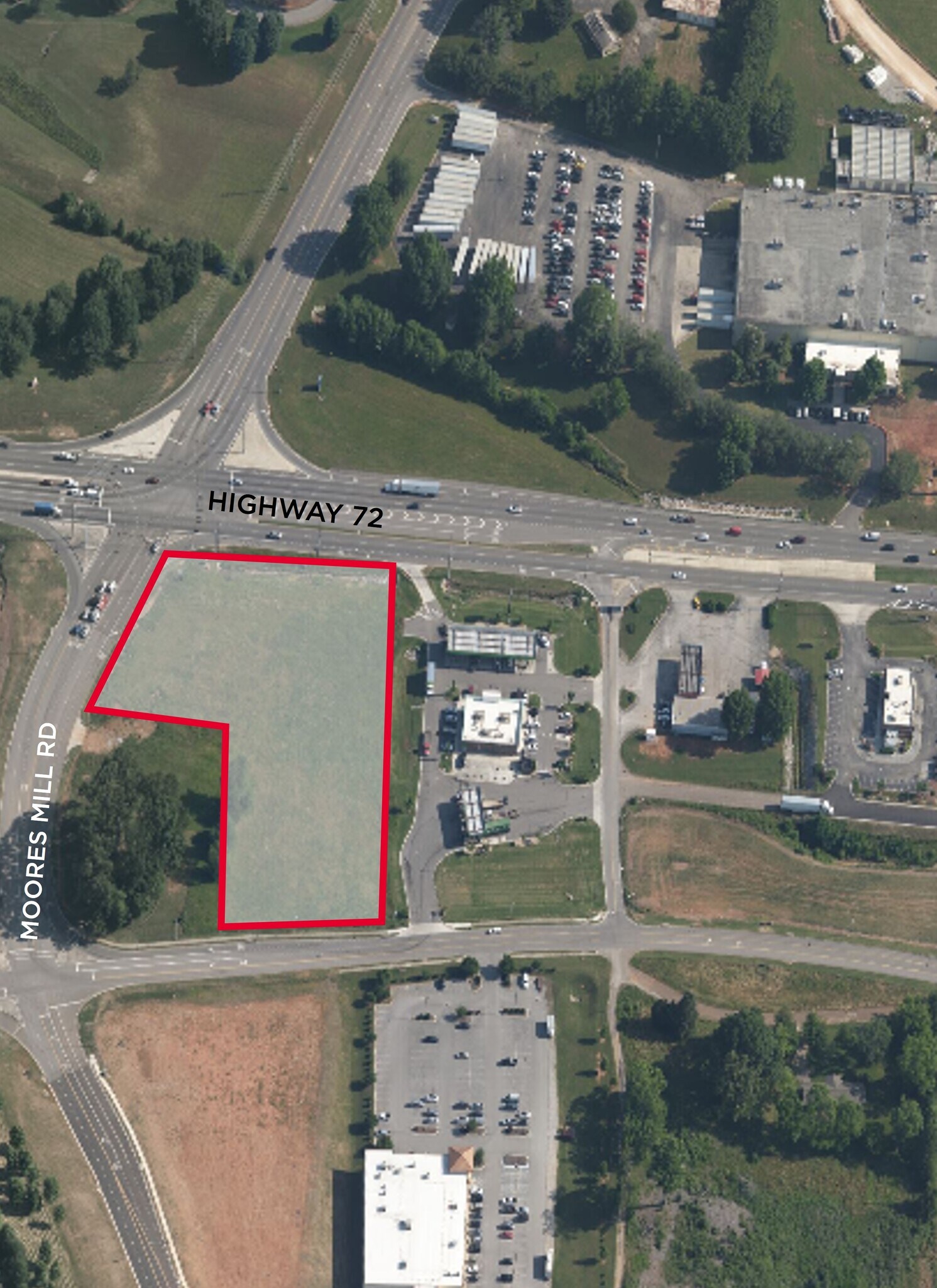 1572 U.S. 72 & Moores Mill Road Hwy, Huntsville, AL à vendre Aérien– Image 1 sur 2