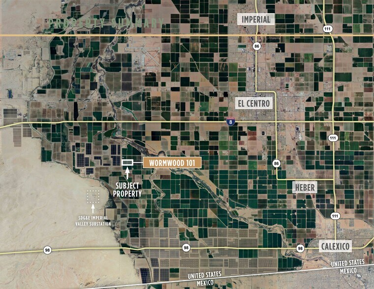 1276 Drew Rd, El Centro, CA à vendre - Aérien – Image 3 sur 4