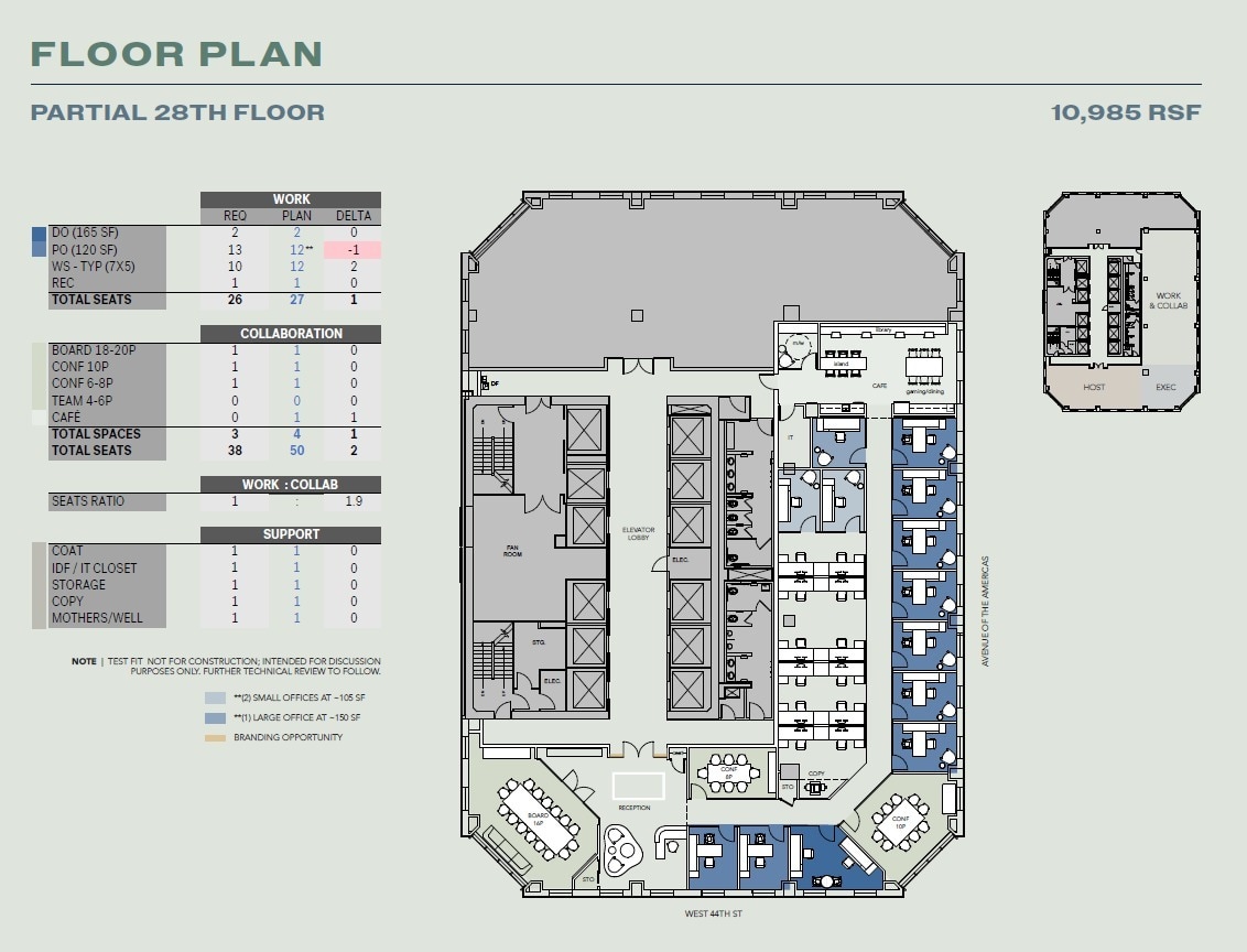 1155 Avenue of the Americas, New York, NY à louer Plan d’étage– Image 1 sur 10