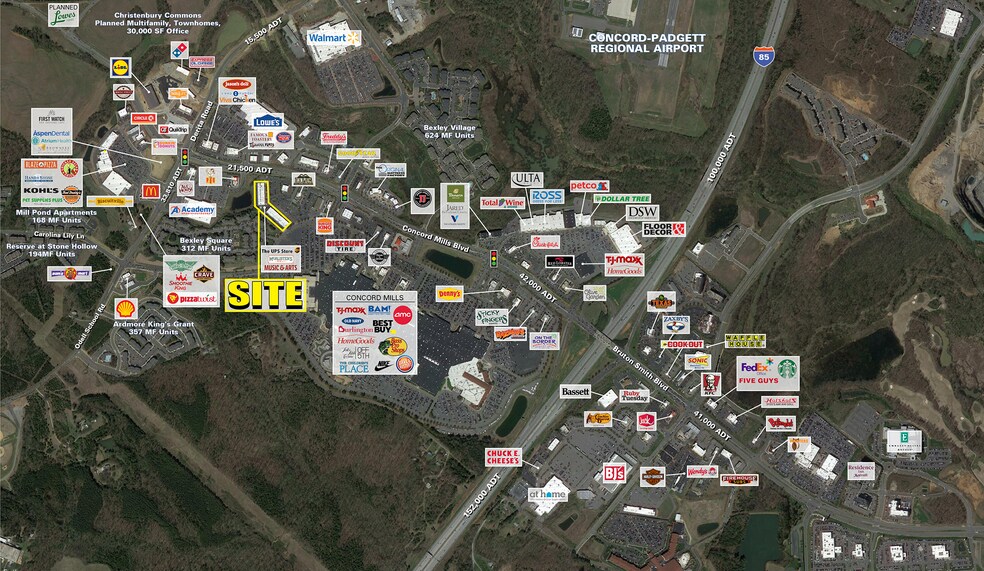 8657 Concord Mills Blvd, Concord, NC à louer - Aérien – Image 1 sur 3