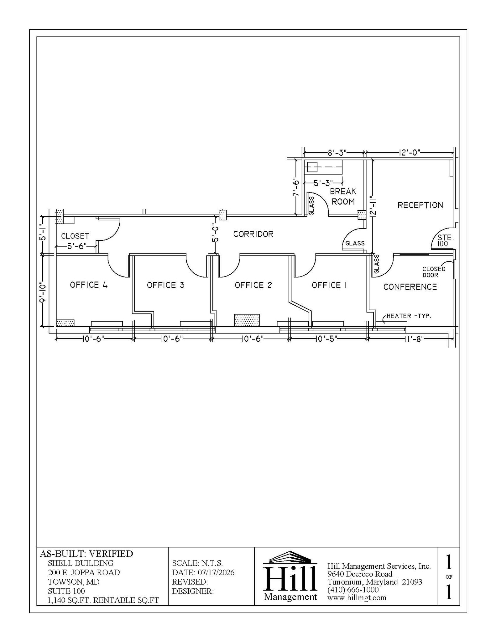 200 E Joppa Rd, Towson, MD à louer Plan d’étage– Image 1 sur 1