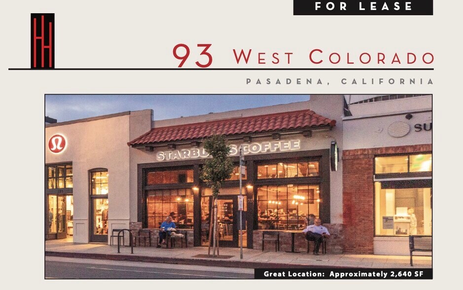 93 W Colorado Blvd, Pasadena, CA à louer - Photo de l’immeuble – Image 2 sur 4