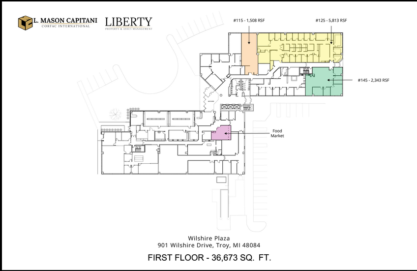 901 Wilshire Dr, Troy, MI à louer Plan d’étage– Image 1 sur 1