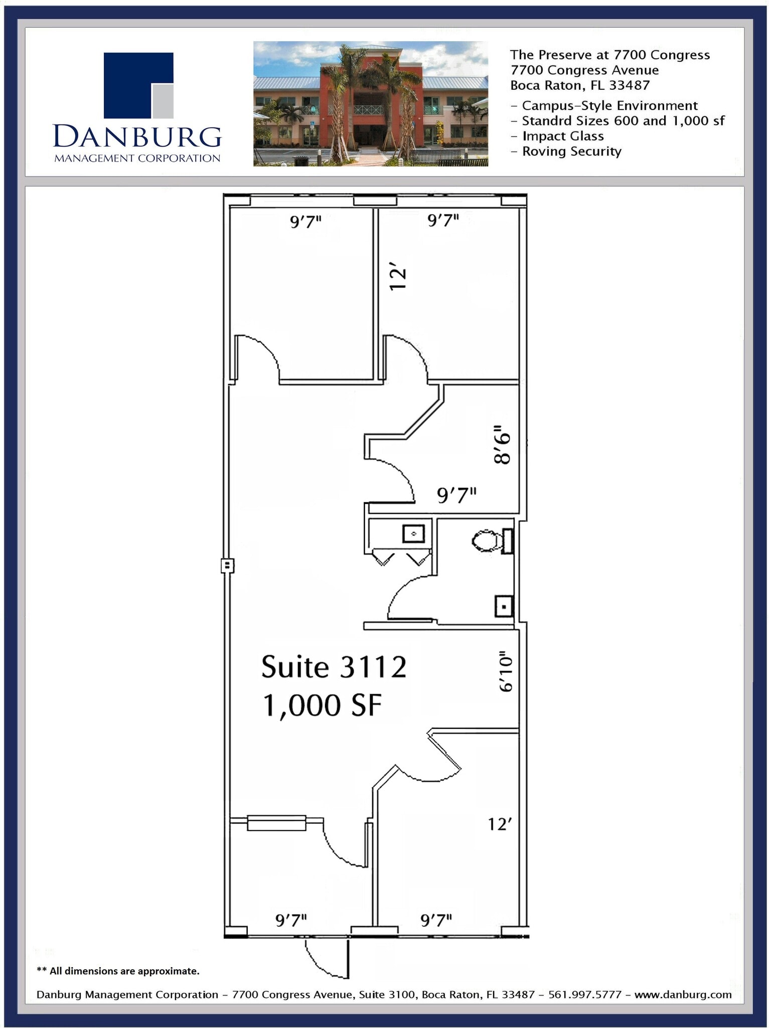 7700 Congress Ave, Boca Raton, FL à louer Plan d’étage– Image 1 sur 1