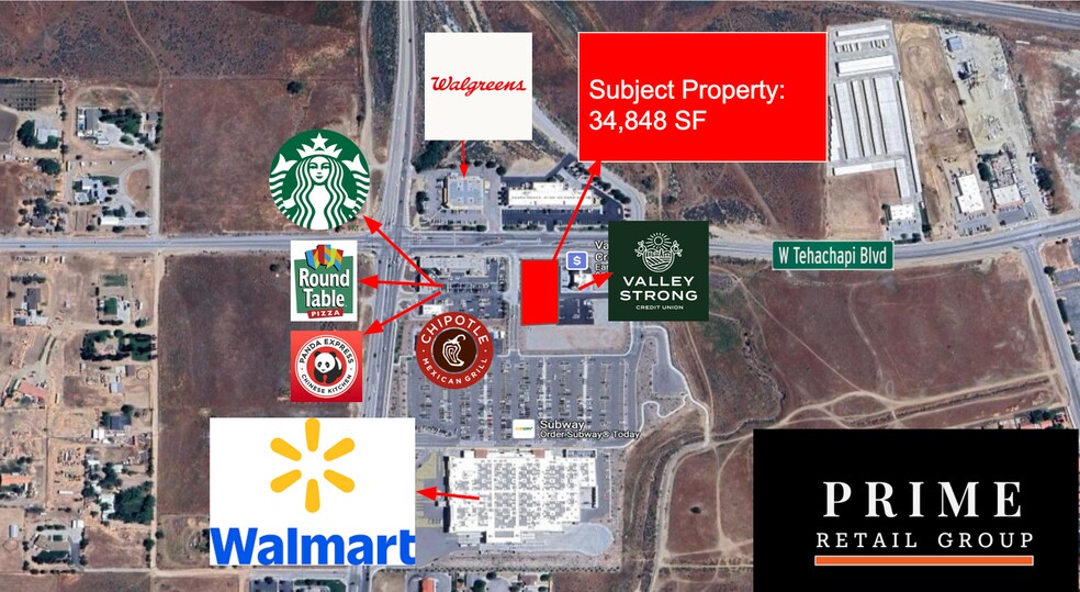 Walmart Anchor Pad, Tehachapi, CA à vendre - Aérien – Image 1 sur 4