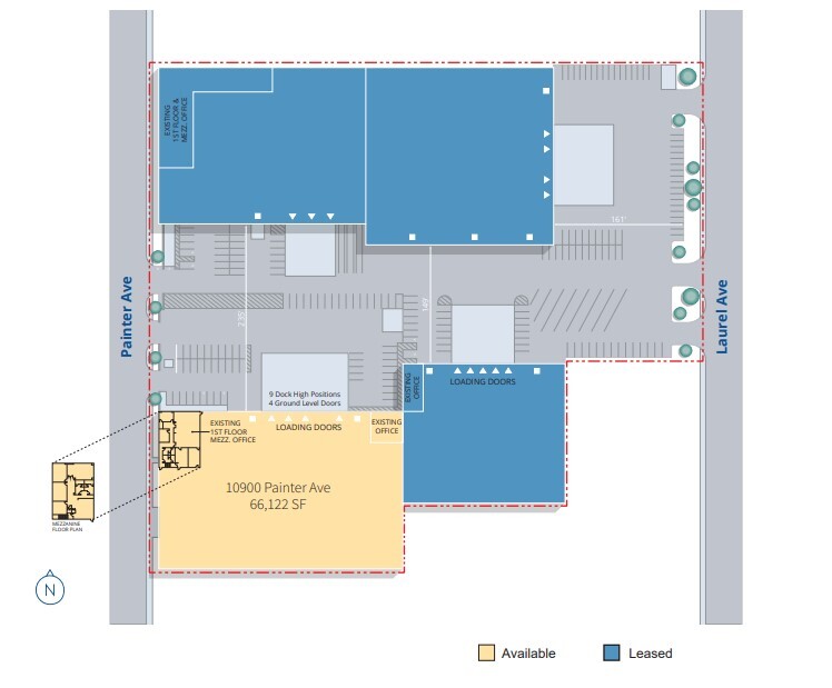 10900-10906 Painter Ave, Santa Fe Springs, CA à louer Plan d’étage– Image 1 sur 1