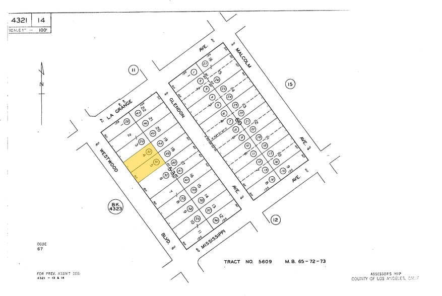2028 Westwood Blvd, Los Angeles, CA à louer - Plan cadastral – Image 2 sur 3