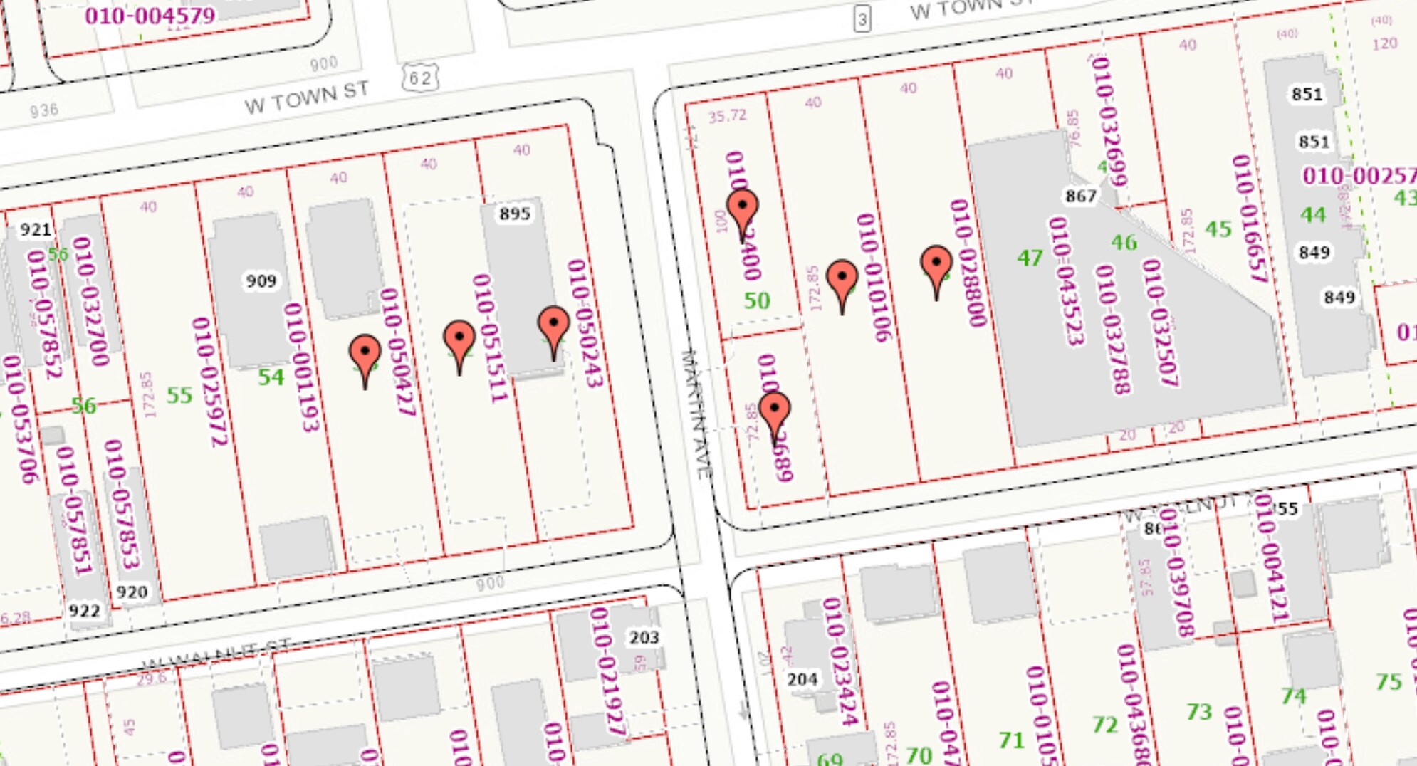 871-883 Town St, Columbus, OH à vendre Plan cadastral– Image 1 sur 7