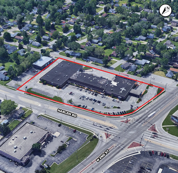 621-633 Harlem Rd, Machesney Park, IL à louer - Aérien – Image 1 sur 4