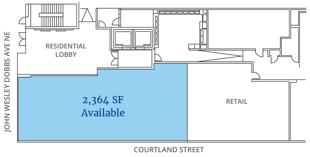 112 Courtland St NE, Atlanta, GA à louer Plan d’étage– Image 1 sur 1
