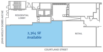 112 Courtland St NE, Atlanta, GA à louer Plan d’étage– Image 1 sur 1