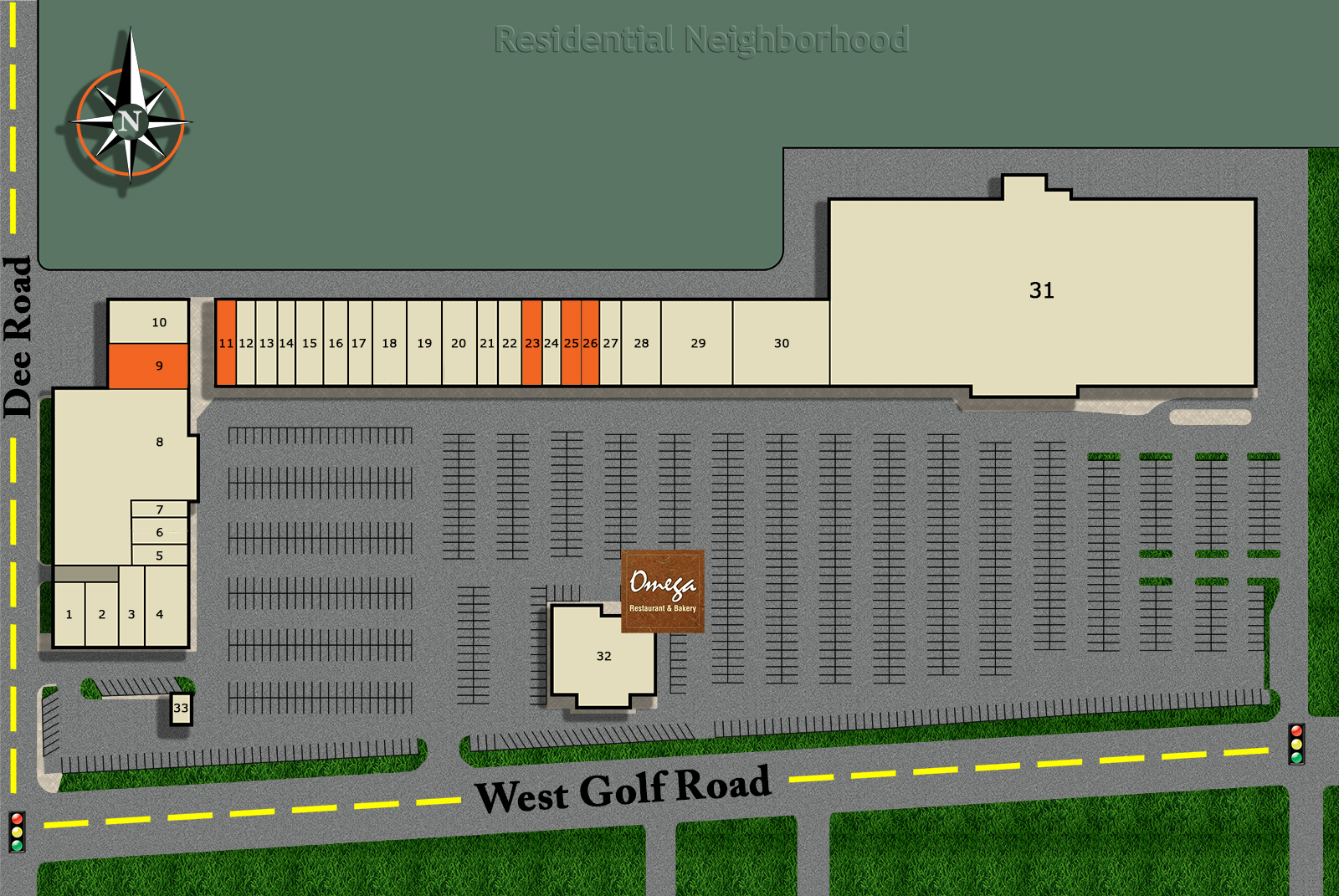 9000-9196 W Golf Rd, Niles, IL à louer Plan de site– Image 1 sur 3