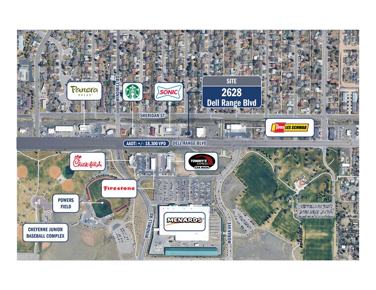 2628 Dell Range Blvd, Cheyenne, WY à vendre - Aérien – Image 3 sur 4