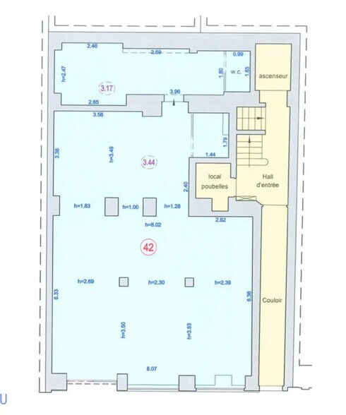 32 Rue Feydeau, Paris à louer - Plan d’étage – Image 3 sur 5