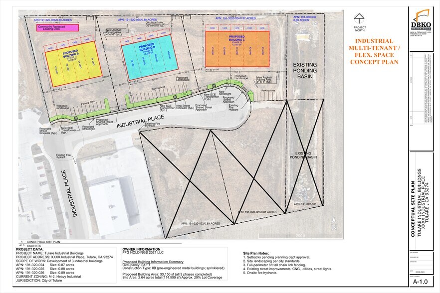 Industrial Ave, Tulare, CA à vendre - Plan de site – Image 3 sur 5