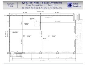 66 W Railroad Ave, Tenafly, NJ à louer Plan d’étage– Image 1 sur 2