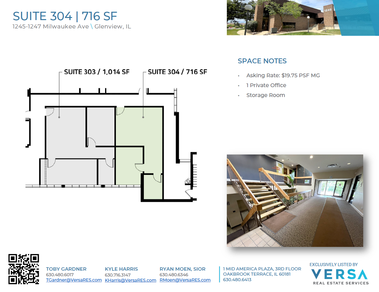 1245-1247 Milwaukee Ave, Glenview, IL à vendre Plan d’étage– Image 1 sur 1