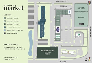 2301 University Dr S, Fargo, ND à louer Plan de site– Image 2 sur 3