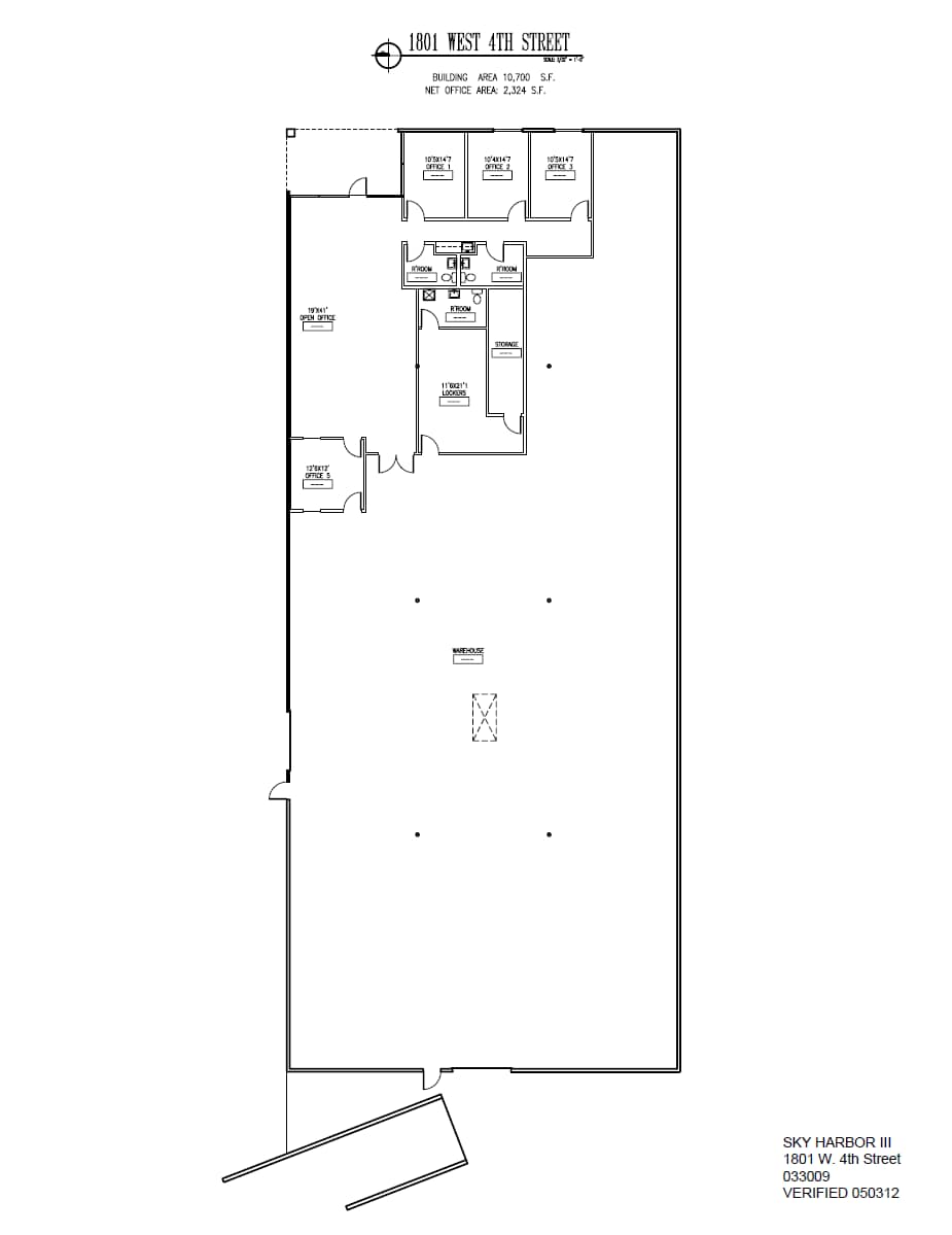 1801 W 4th St, Tempe, AZ à louer Plan d’étage– Image 1 sur 1