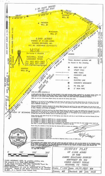 6 Acres on Interstate 20, Kilgore, TX à vendre - Plan de site – Image 1 sur 2