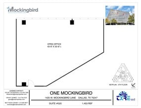 1420 W Mockingbird Ln, Dallas, TX à louer Plan d’étage– Image 1 sur 1