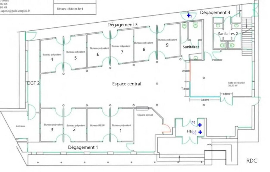 Bureau dans Castres à louer - Plan d’étage – Image 3 sur 4