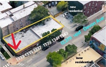 1333-1343 W Devon Ave, Chicago, IL - VUE AÉRIENNE  vue de carte