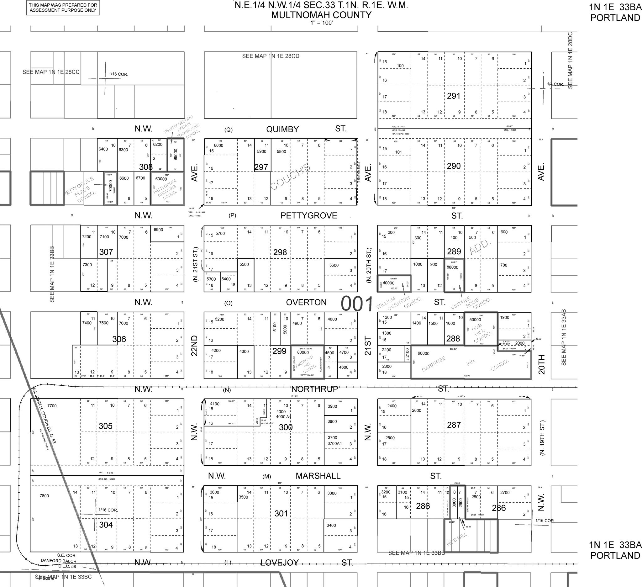 2235 NW Pettygrove St, Portland, OR à vendre Plan cadastral– Image 1 sur 2