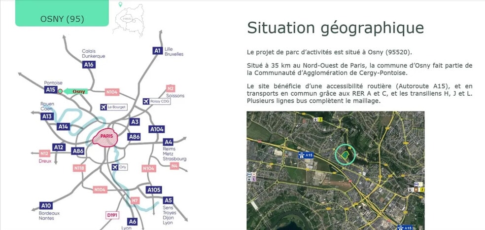 Local d’activités dans Osny à louer - Photo de l’immeuble – Image 3 sur 9