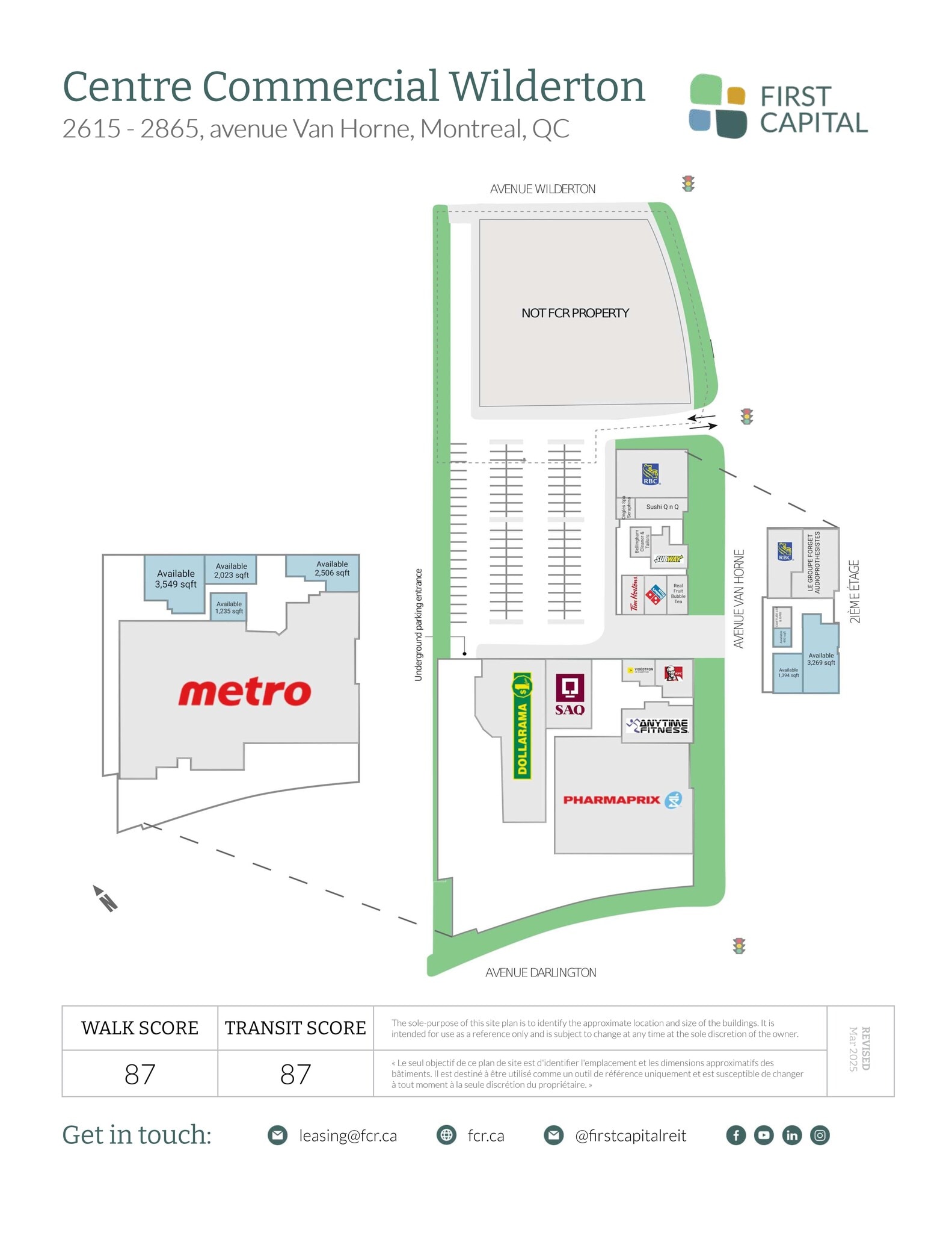 2615-2865 Ave Van Horne, Montréal, QC à louer Plan de site– Image 1 sur 1