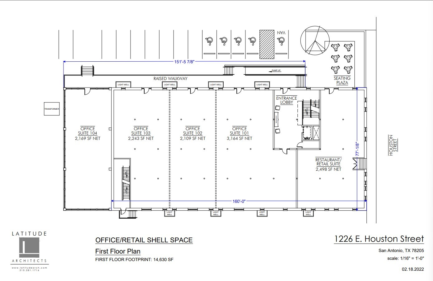 1226 E Houston St, San Antonio, TX à louer Plan d’étage– Image 1 sur 1