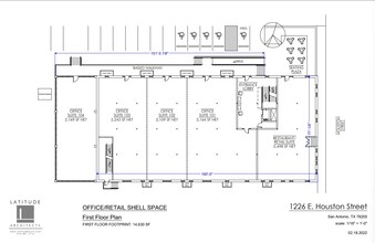 1226 E Houston St, San Antonio, TX à louer Plan d’étage– Image 1 sur 1