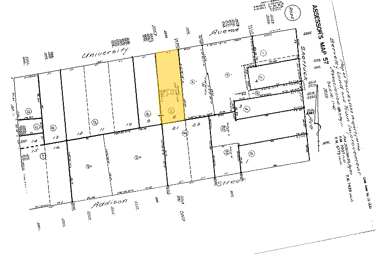 2050-2054 University Ave, Berkeley, CA à louer - Plan cadastral – Image 2 sur 2