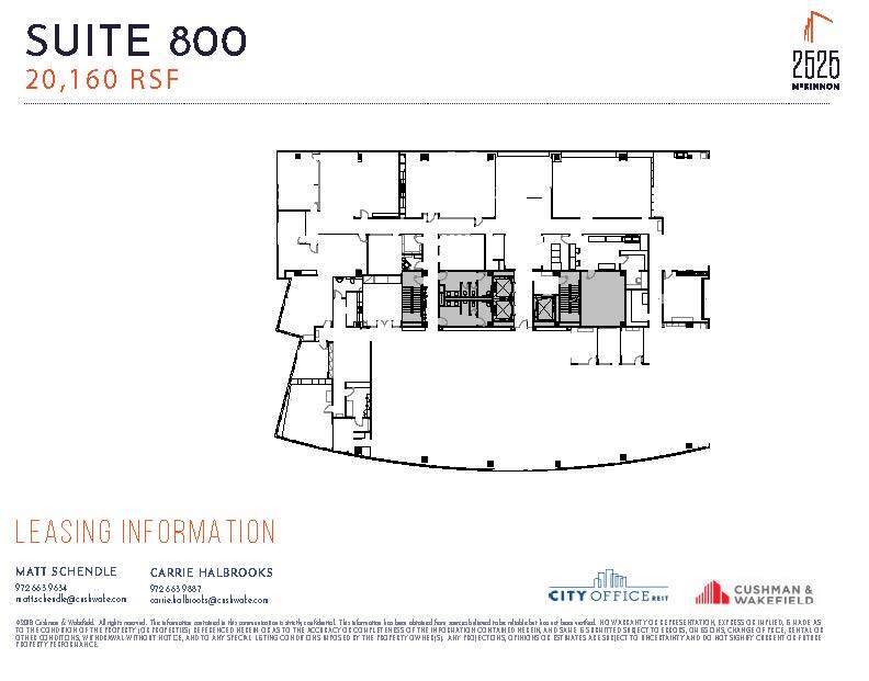 2525 McKinnon St, Dallas, TX à louer Plan d’étage– Image 1 sur 1