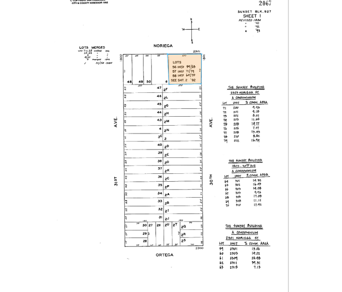 2301-2323 Noriega St, San Francisco, CA à vendre - Plan cadastral – Image 3 sur 3