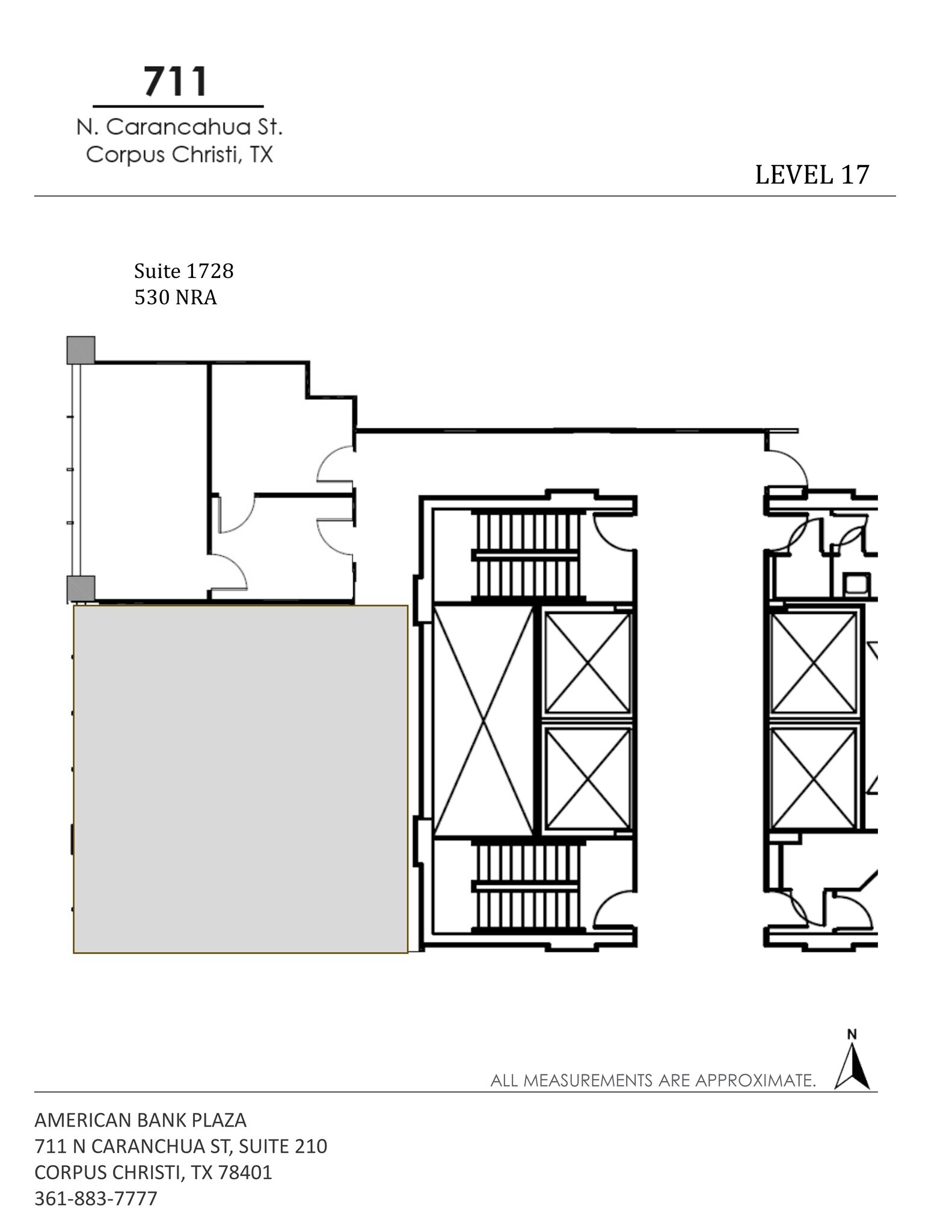 711 N Carancahua St, Corpus Christi, TX à louer Plan de site– Image 1 sur 1