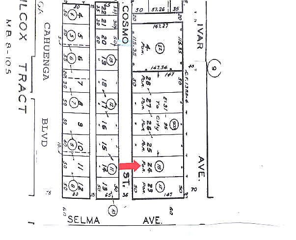 1605 Ivar Ave, Los Angeles, CA à vendre - Plan cadastral – Image 2 sur 4