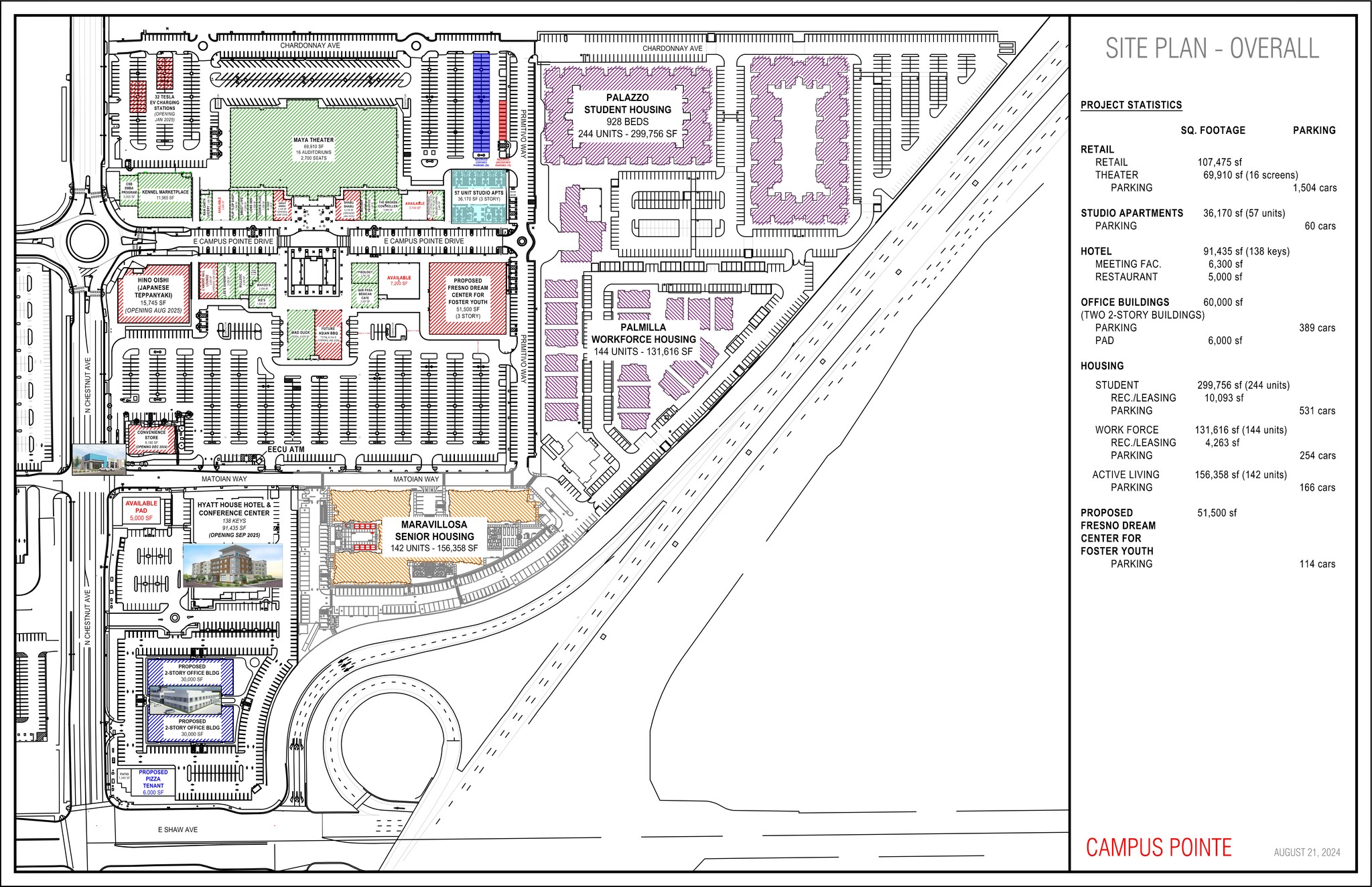 NEC Shaw Ave, Fresno, CA à louer Plan de site– Image 1 sur 2