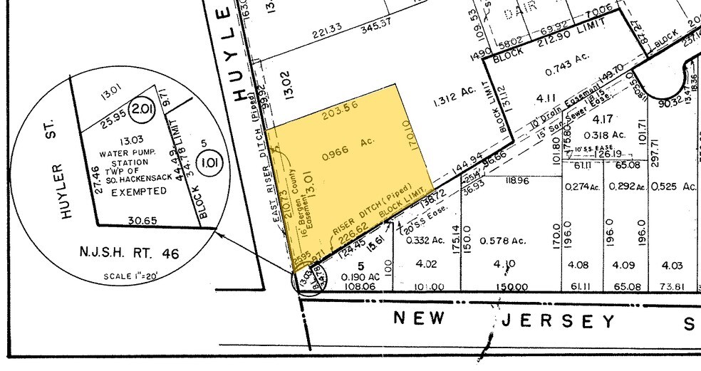650 Huyler St, South Hackensack, NJ à louer - Plan cadastral – Image 2 sur 2