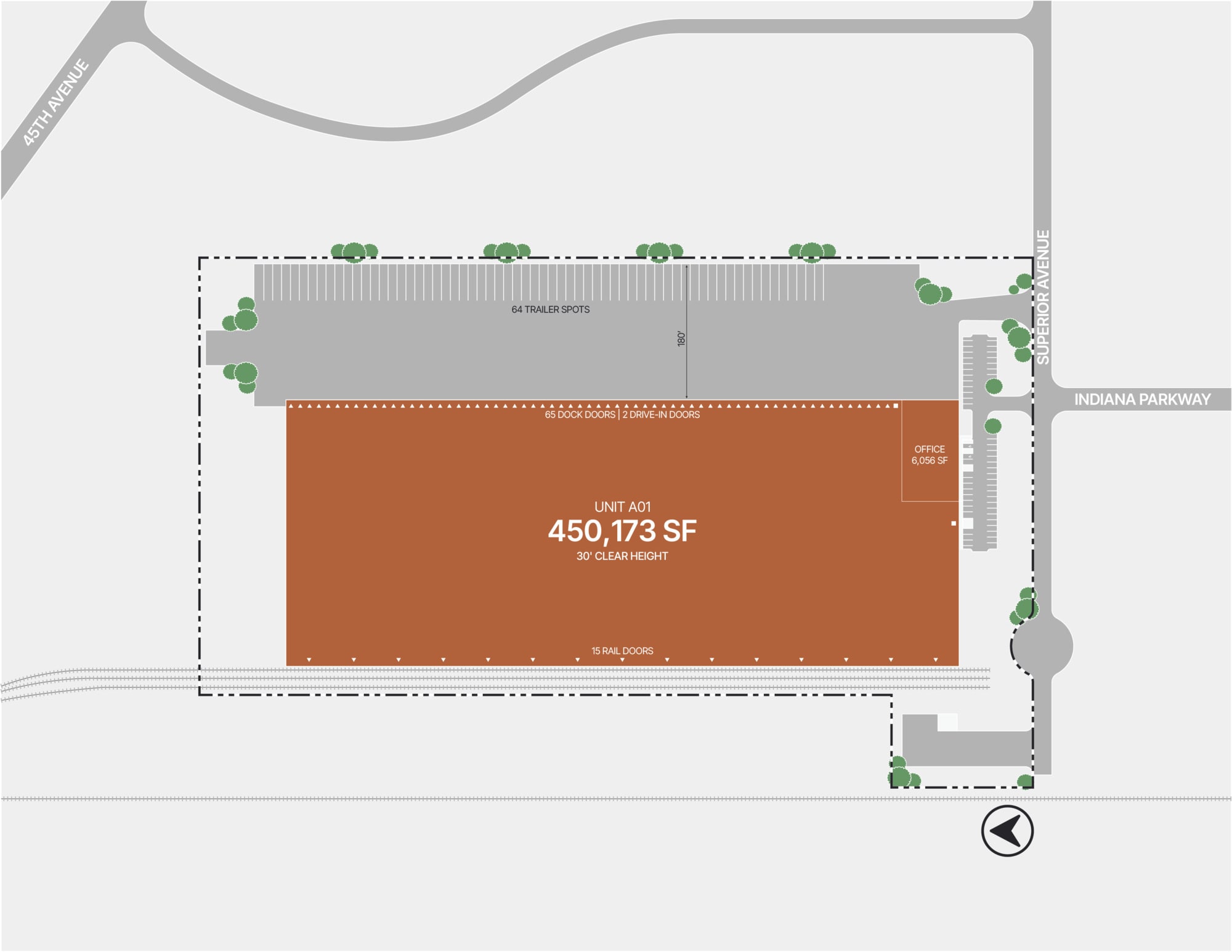 475 Superior Ave, Munster, IN à louer Plan de site– Image 1 sur 4