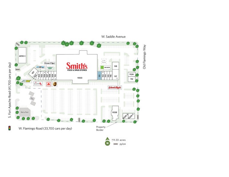 9340-9360 W Flamingo Rd, Las Vegas, NV à louer - Plan de site – Image 3 sur 21