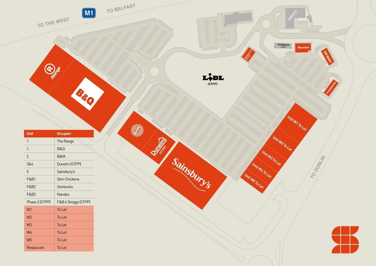 Sprucefield Retail Park, Lambeg à louer Plan de site– Image 1 sur 1