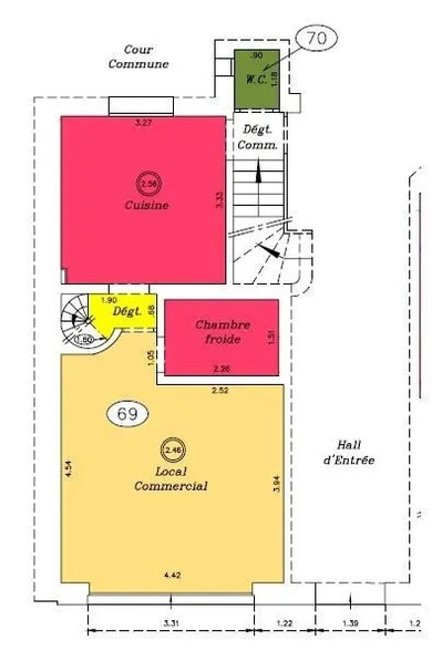 Local commercial dans Paris à vendre - Plan d’étage – Image 1 sur 6